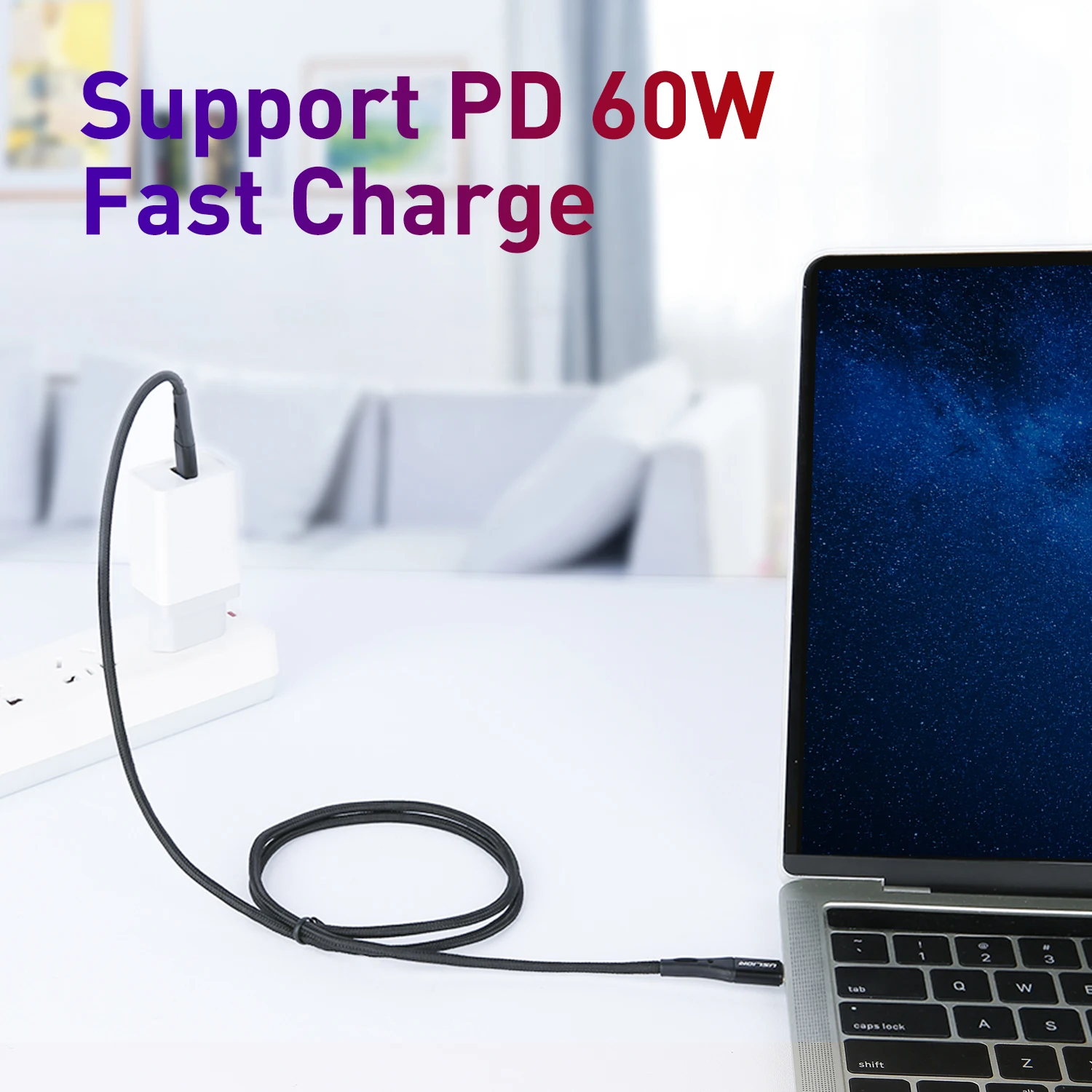 PD 60W Type C to Type C Cable 3A USB C Fast Charging Cable for iPhone Xiaomi Redmi Huawei Samsung Tablets Laptops 0.5M/1M/2M/3M image 4
