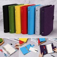 A5 A6 Portable Stationery Travel Diary Fashion Ring Binder Portable Diary Felt Shell Felt Notebook