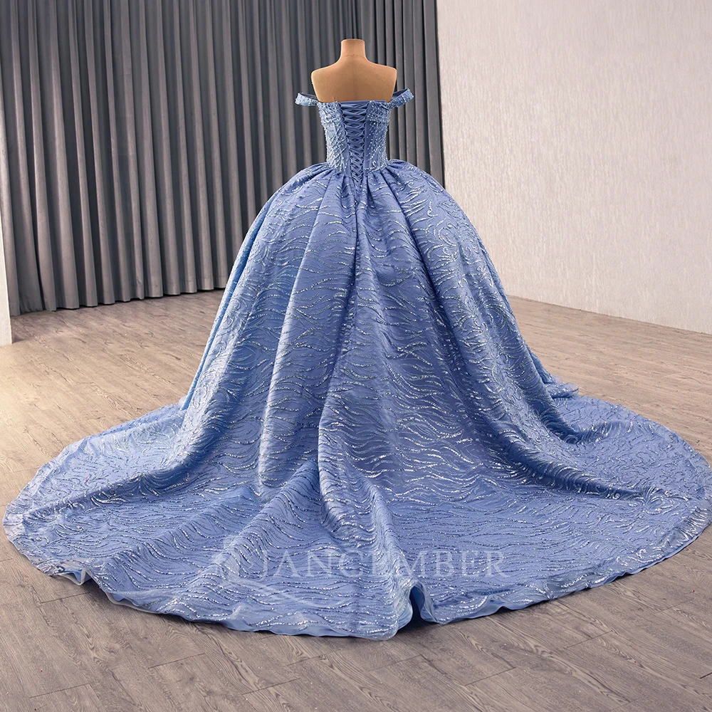 Maßgeschneidertes blaues Quinc – Embroidery Organza Bewertung und Preis