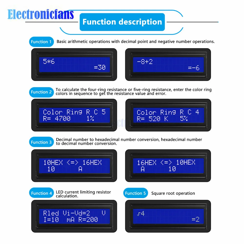 Imagem -04 - Produção Eletrônica Calculadora Kit Microcontrolador Experiência de Treinamento Soldagem Exercício Solto Tela Lcd Faça Você Mesmo 51 Lcd1062