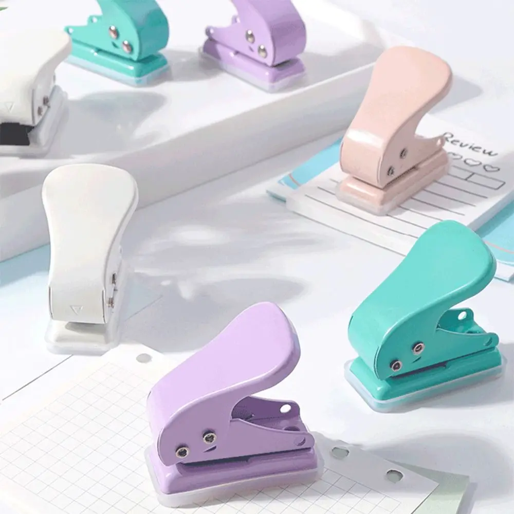 

Durable Mini Paper Punch DIY Scrapbooking Single Hole Round Hole Puncher Handheld Loose-leaf Hole Puncher Binding Supplies