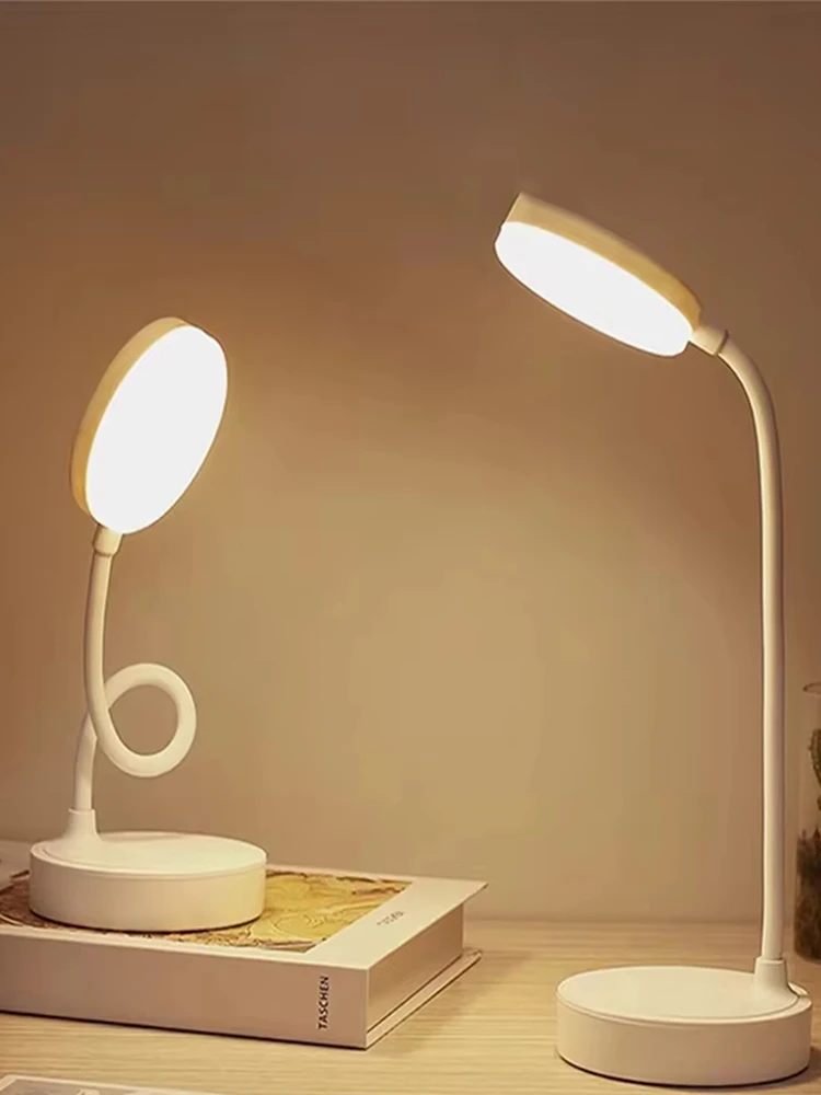 Lampe de Table LED Portable 3 couleurs, variable, Rechargeable par USB, veilleuse tactile, respectueuse des yeux, pliable, pour chambre, bureau, lecture