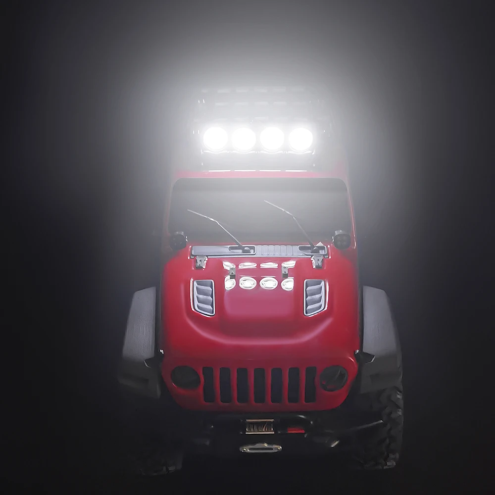 MIBIDAO 4/5/6 Leds lampa dachowa pasek świetlny dla TRX-4 SCX10 90046 TF2 Wraith D90 1/10 zdalnie sterowany samochód gąsienicowy części zamienne