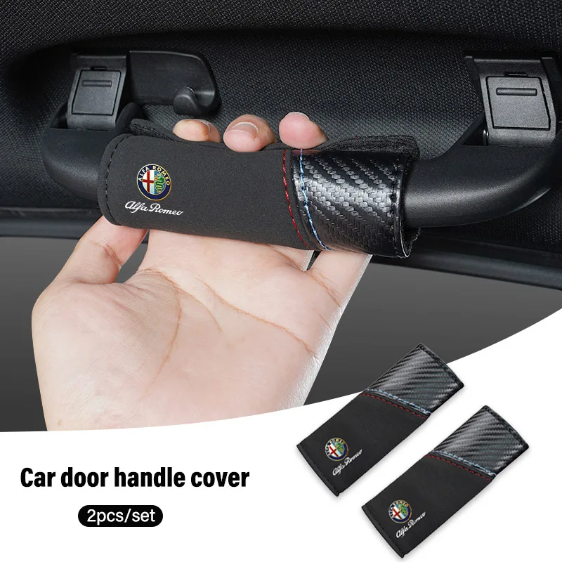 ل ألفا روميو 4C 159 166 العنكبوت جوليا مقبض باب السيارة قفازات مقبض غطاء للحماية الجلود مقبض مقود دراجة غطاء الملحقات #1