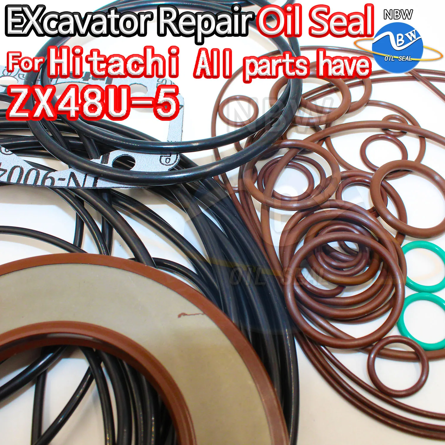 

For HITACHI ZX48U-5 Excavator Oil Seal Kit High Quality Repair Hit ZX48U 5 Hammer Construction Machinery Tool Control Blade BOOM