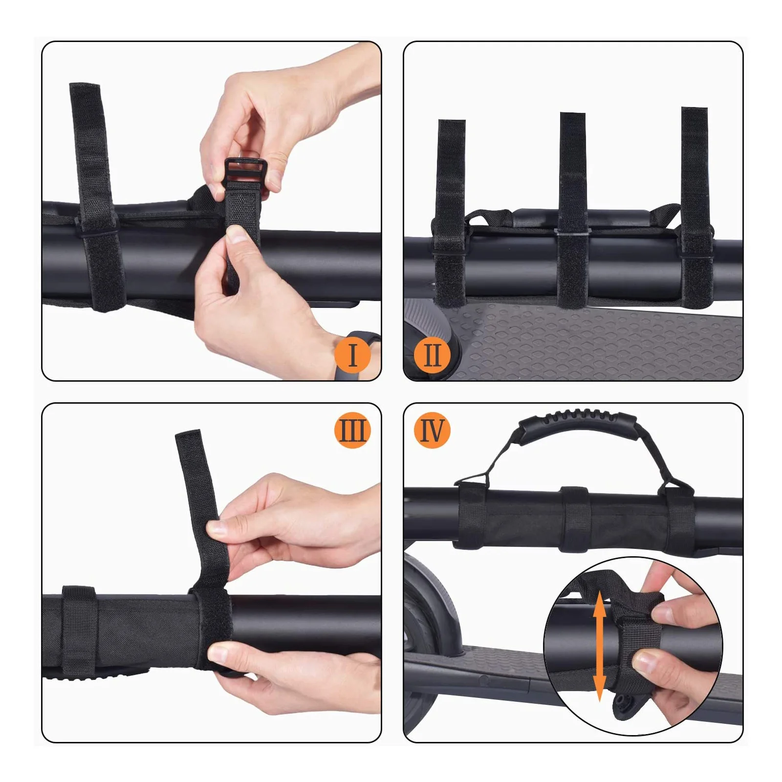 

Electric Scooter Carrying Handle Strap Portable Lightweight Foldable High-Density Nylon Webbing For Scooter