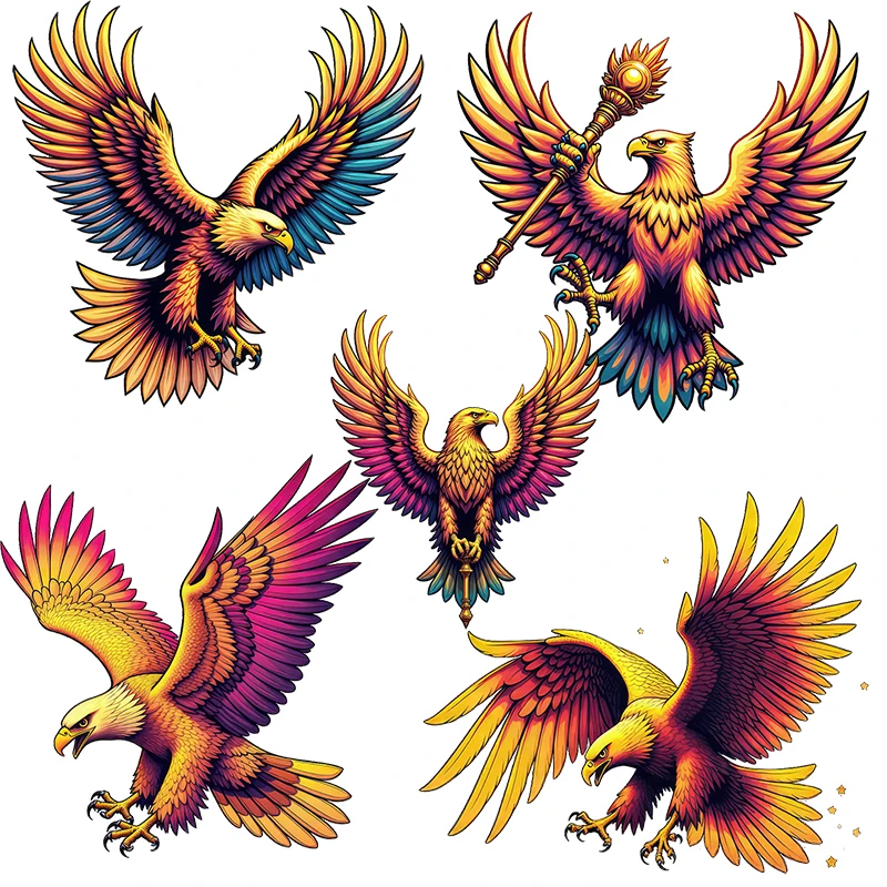 Three Ratels CD129 Flying Golden Eagle Wall Stickers For home decoration Personalized car decals