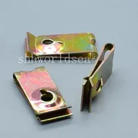 Shhworldsea 100PCS Iron clamp U color zinc plating Auto Metal Clip Car Fastener Clips Automotive Metal Retainer Clip