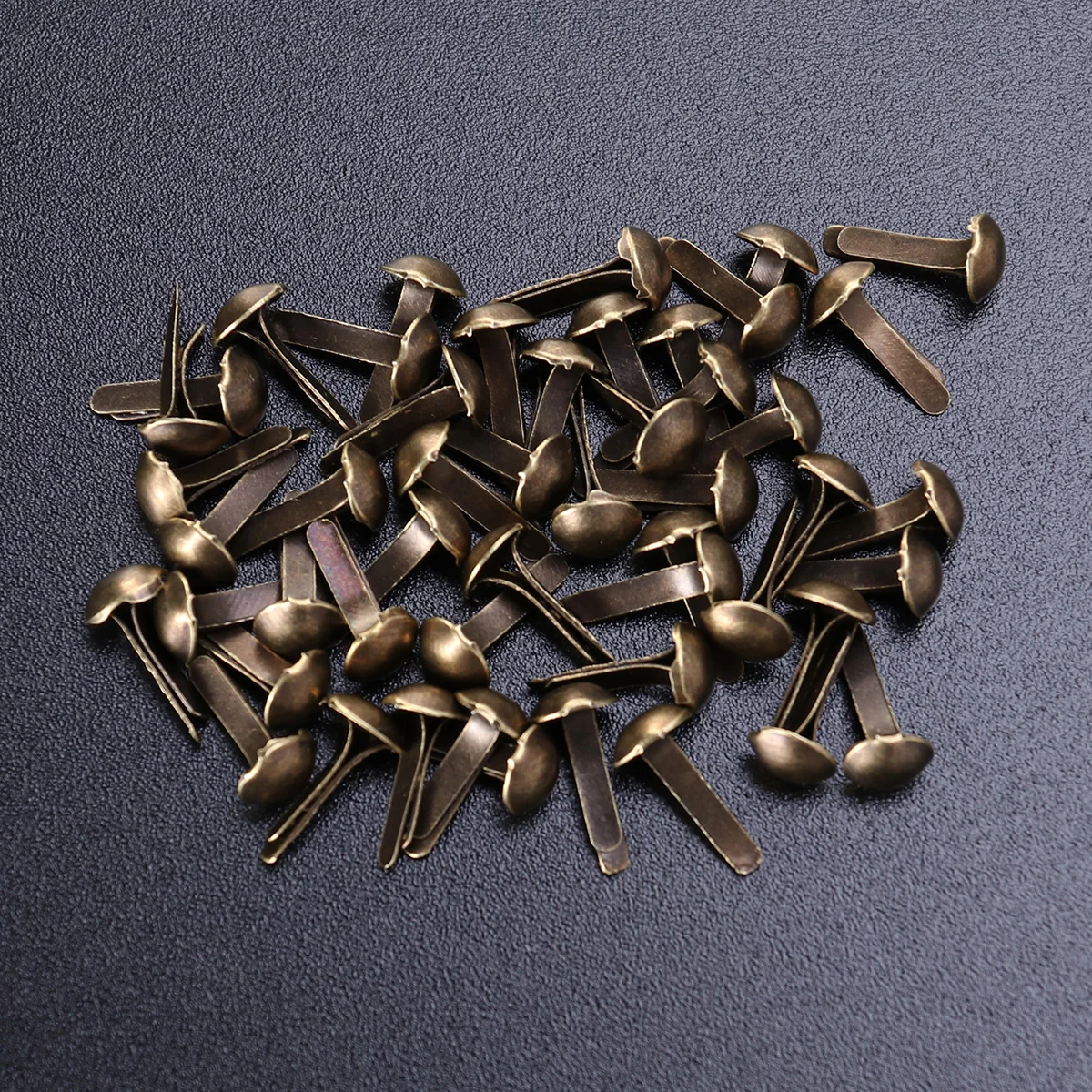 Metal Paper Fasteners: 100pcs Electroplating Brads for Crafts DIY Waterproof and Anti Rust Bronze Color 4.5x8mm Size