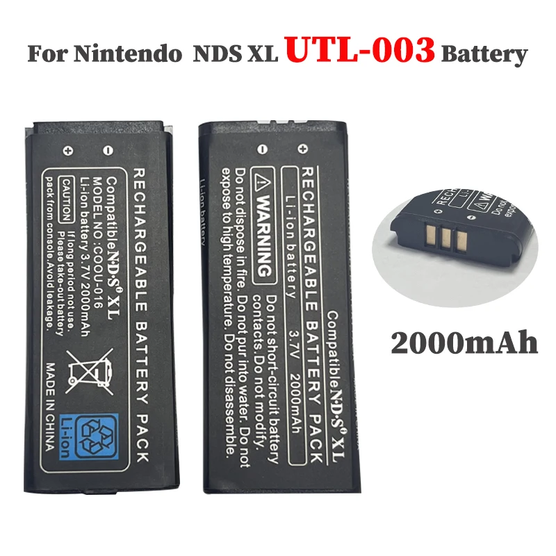 

Replacement BatteriesNDS XL Game Console UTL-003 3.7V 2000mAh for Nintendo Ndsi XL Controller Game Rechargeable Li-on Battery
