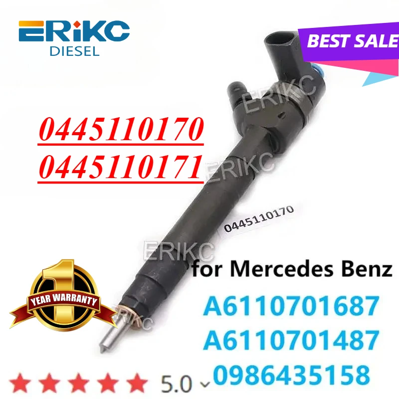 

0445110170 0445110171 Common Rail Inyector 0 445 110 170, 0 445 110 171 Auto Injector for Mercedes Benz A6110701487 A6110701687