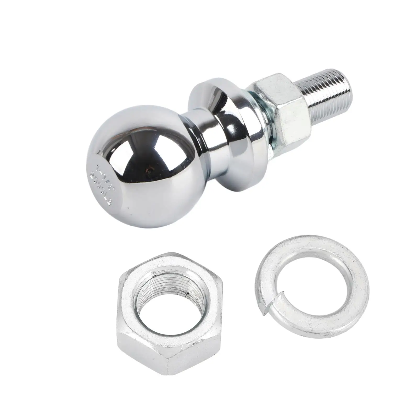 

1-7/8in Chrome Hex Nut Hitch Ball for atv UTV Lawn Tractor - 5/8x1-3/4in Shank - 2000 LBS Capacity