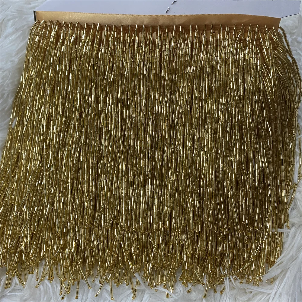 

5Yards many color wholesale 15cm Seed Beaded Fringe Lamp Costume Trim Crafts