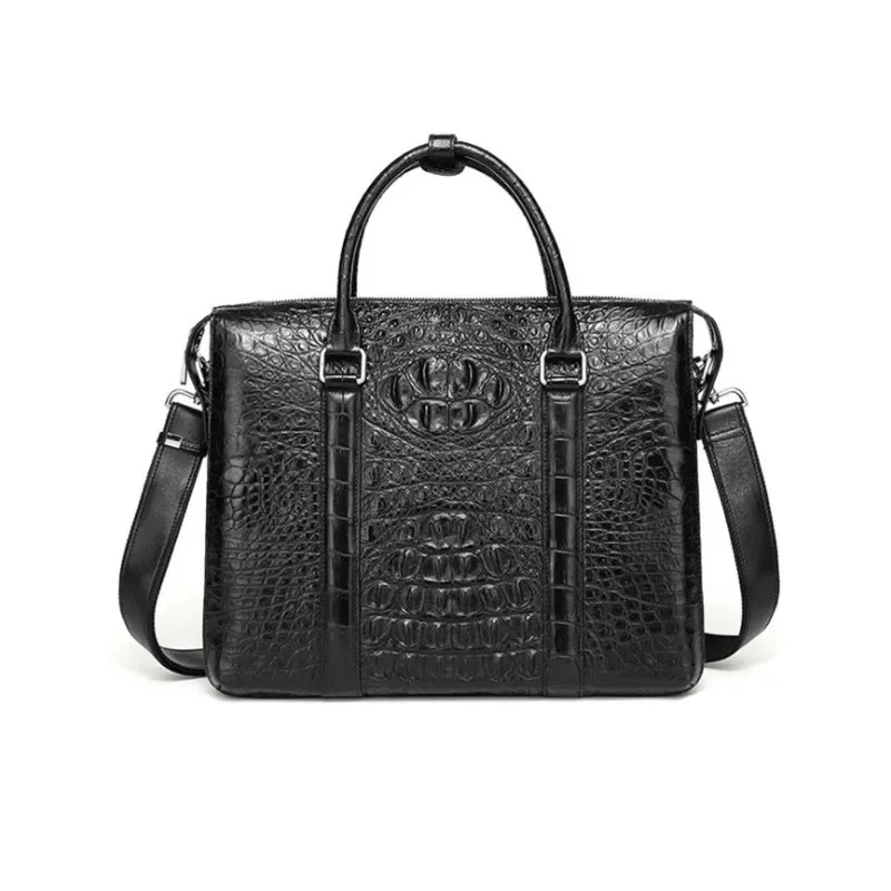 hongzhiyan  new   men briefcase business handbag crocodile leather office casual fashion high-end cross-shoulder bag men handbag