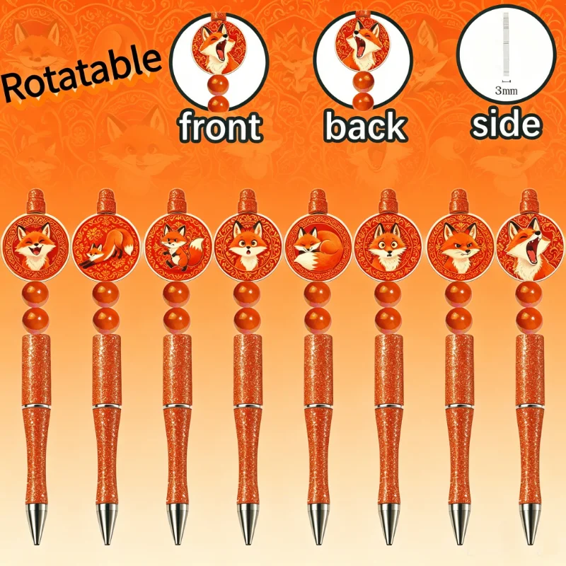 

9 PCS Fox-themed ballpoint pens. Smooth writing. Patterns are random.