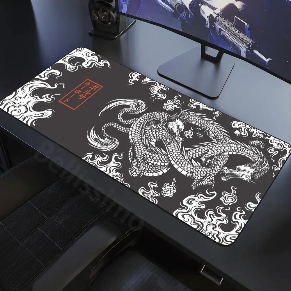 Imagem -02 - Red Dragon Gaming Office Mat Tapete de Secretária Tapetes de Teclado Acessórios para Empresa Luz 1200x600 mm Vermelho