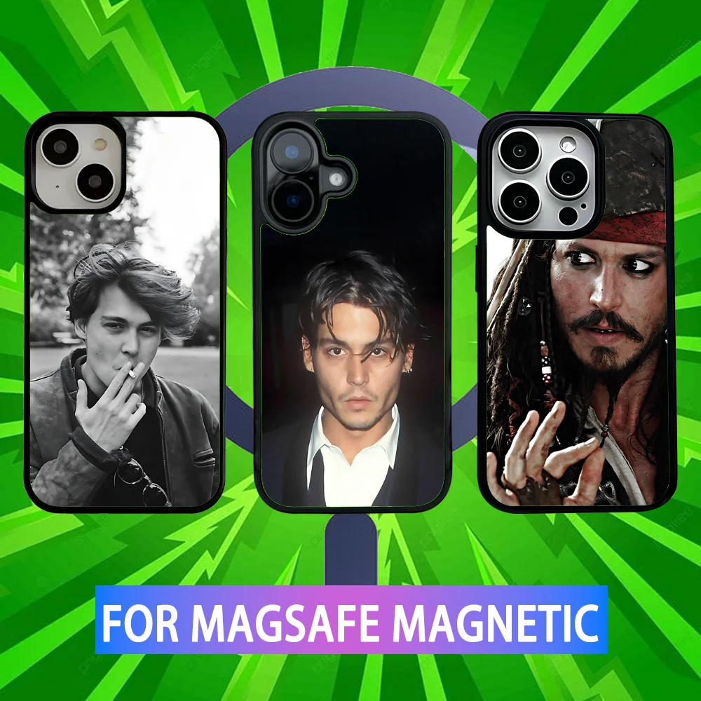 

Johnny D-Depp Jack Phone Case For iPhone 16,15,14,13,12,11,Pro,Max,Plus,Mini,SE New Magsafe Magnetic Wireless Charging