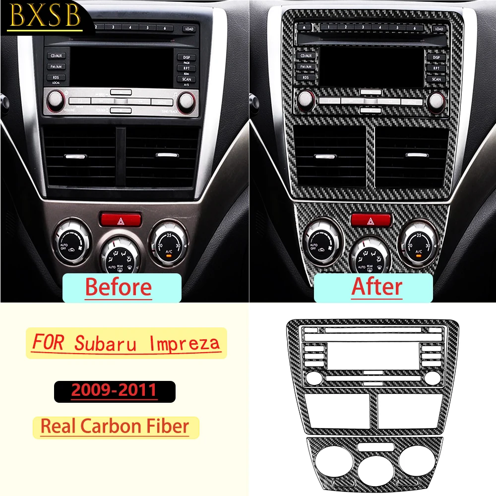 Carbon Fiber For Subaru Impreza 2009-2011 Car Center Console Panel Kit Trim Customizable Car Sticker Interior Accessories