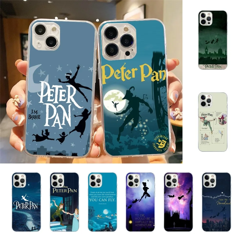 P-Per Pan-pn D-disney Movie Phone Case For Iphone 15 11 13 14 Pro Max 7 8 Plus X Xr Xs Max Se2020 12mini Transparent Cover