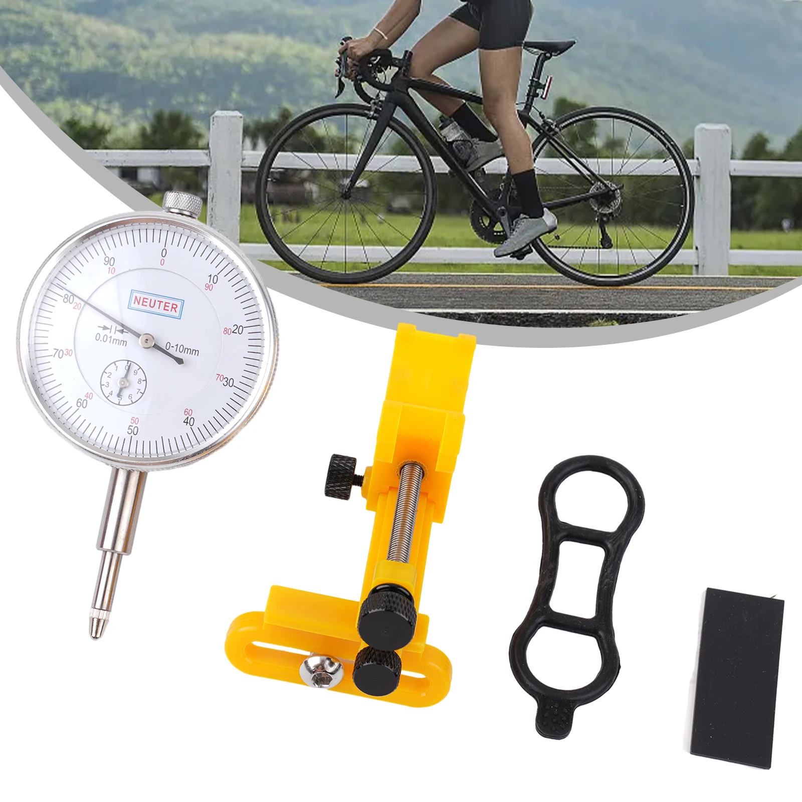 

Подставка для проверки обода велосипеда с процентным индикатором и точной регулировкой винта для точного выравнивания обода колеса