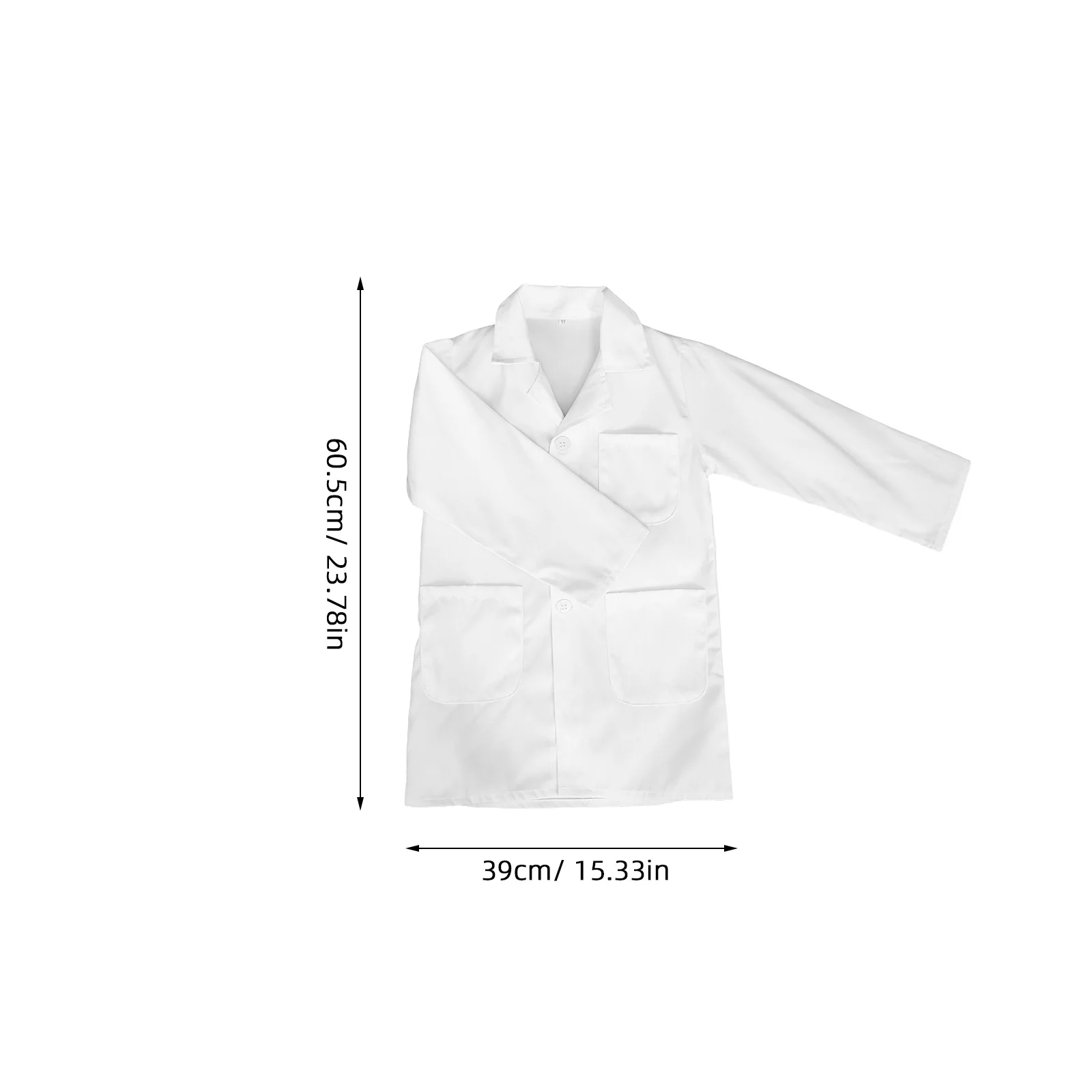 Laboratoriumjas Lange mouw Wit Unisex Arts Wetenschapper Kostuum voor Fantasiespel Rol Aankleden School Halloween Party Rol