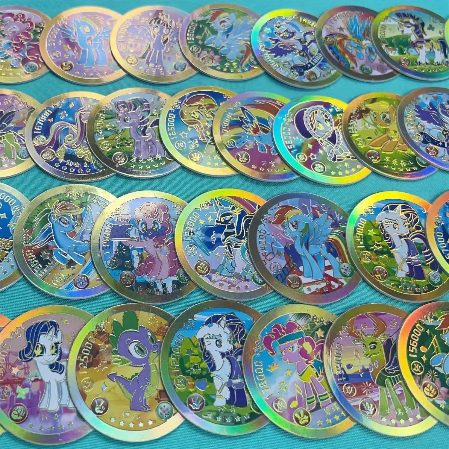 Pony Polly rare cards, collezione di carte d\'oro, monete commemorative per regali giocattolo per bambini e ragazze