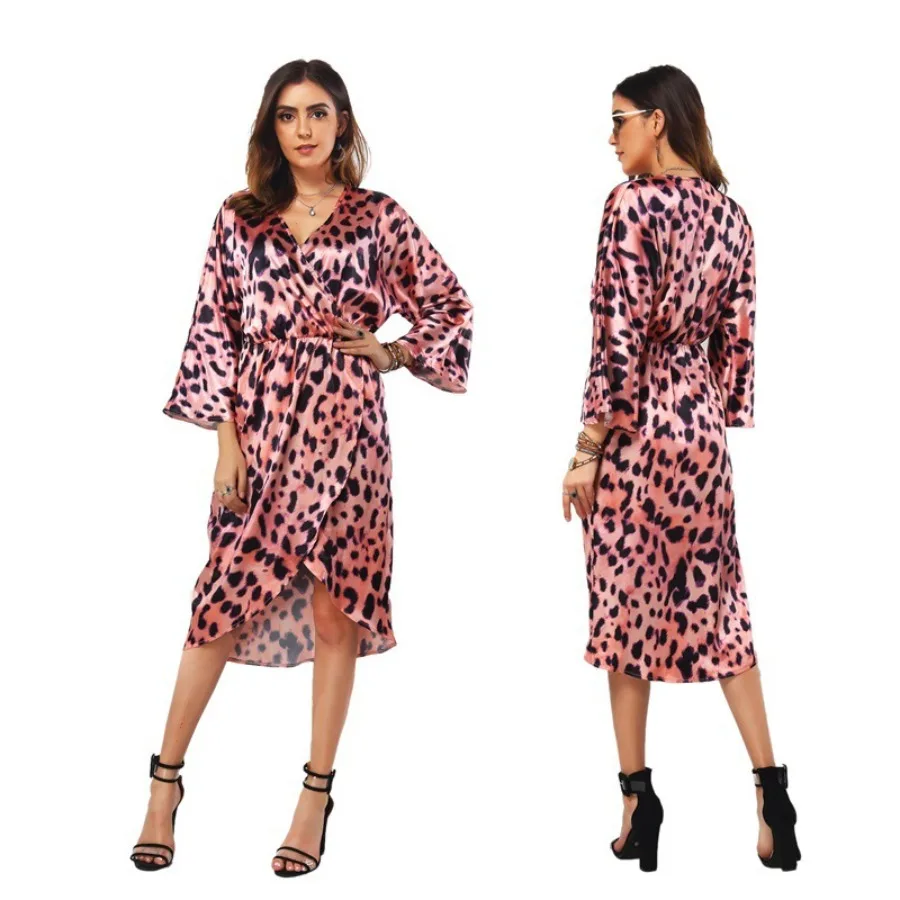

【New style】9297 printed spotted casual women's dress