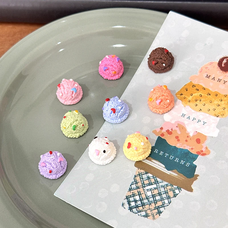 

9Pcs simulation dessert food refrigerator magnet cute scoops of chocolate ice cream photo message fixed food fridge magnet