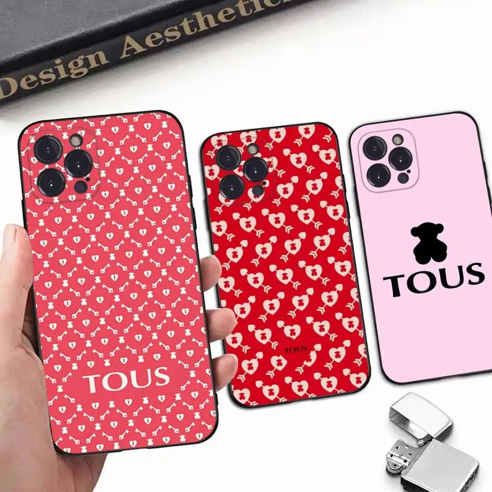 Back-t-TOUSes Phone Case For IPhone 17 16 15 14 13 12 11 Pro Max Plus Mini Soft Black Cover - náhled 2