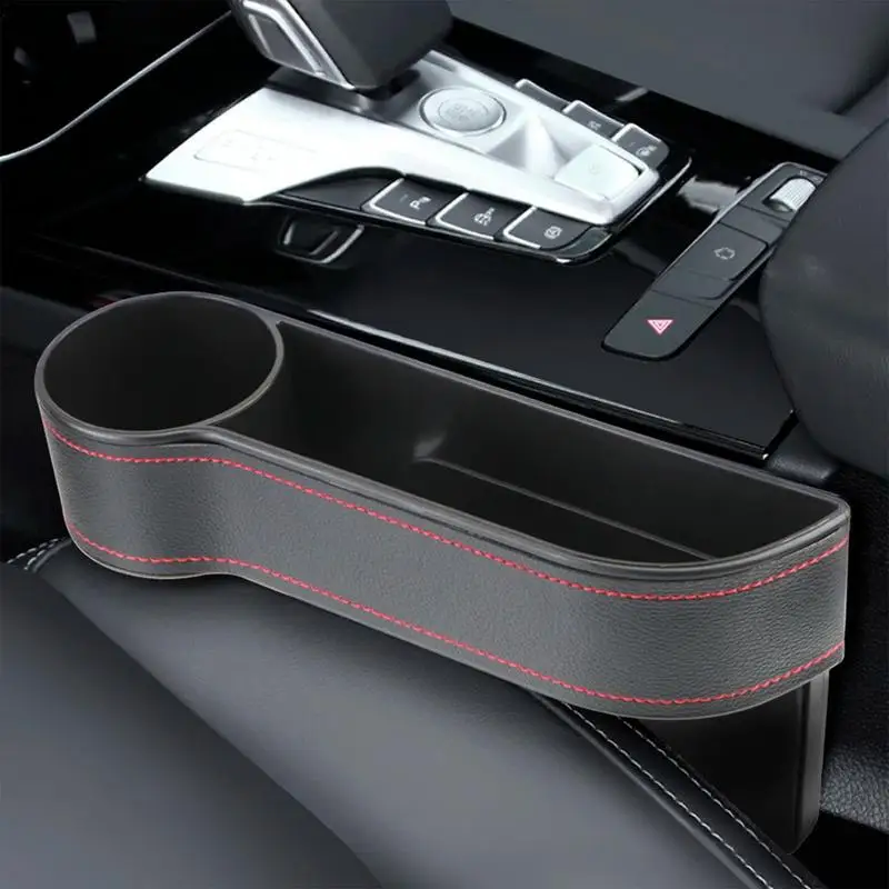 Car Seat Gap Filler Cup Holder Car seat crevice Storage Organizer Large Capacity Leather Car Crevice Stowing Tidy Interior Parts