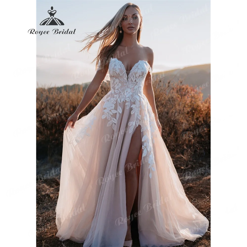 

Bohemian Sweetheart Wedding Dress Tulle Beach A Line Wedding Gown Vestido de novia Customized 2025vestidos de novia bodaплатье с