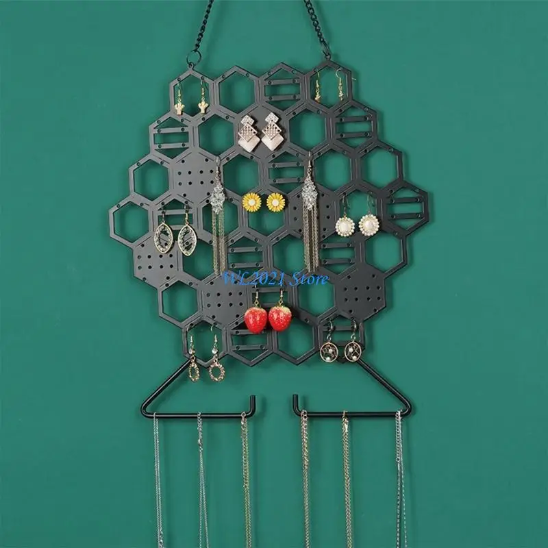 G5GC Подвесная стойка для хранения зажимов для ушей, стеллаж для хранения ювелирных изделий, подвесные серьги-гвоздики и стеллаж