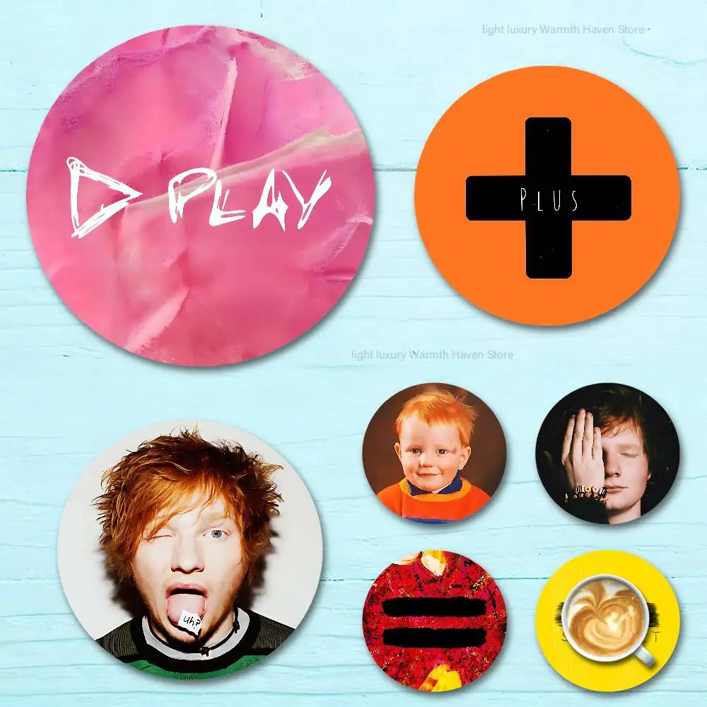 

E-Ed S-Sheeran Play Round Anime Wooden Coasters DIY Decorations Birthday Valentine Gifts