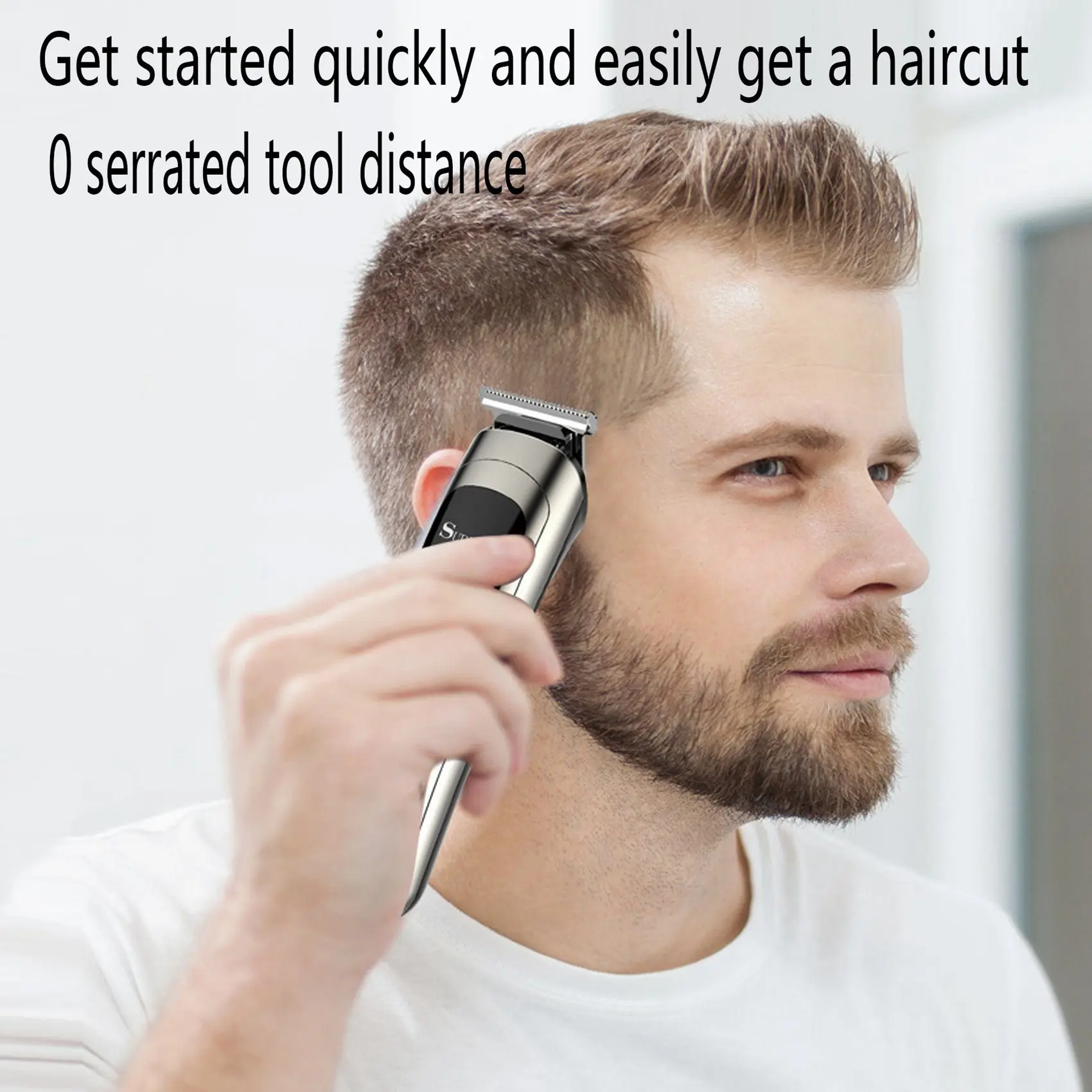 Surker Cordless Hair Trimmer USB Rechargeable Hair Clippers Waterproof Beard Trimmer for Men Haircut Kit