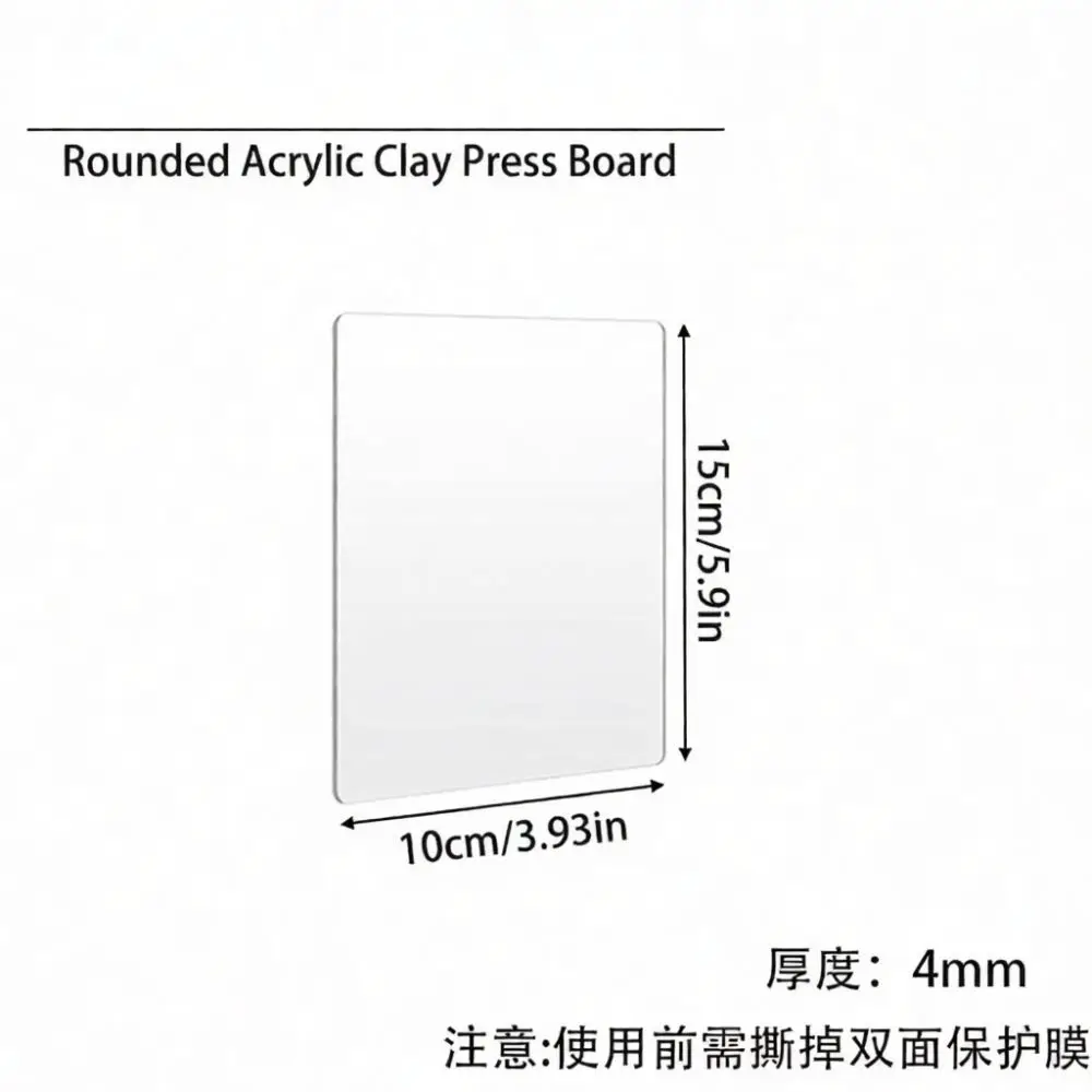 Art Craft Supplies Acrylic Clay Rolling Pin Pressing Sheet Board Set Sculpting Pottery Polymer Modeling Tools