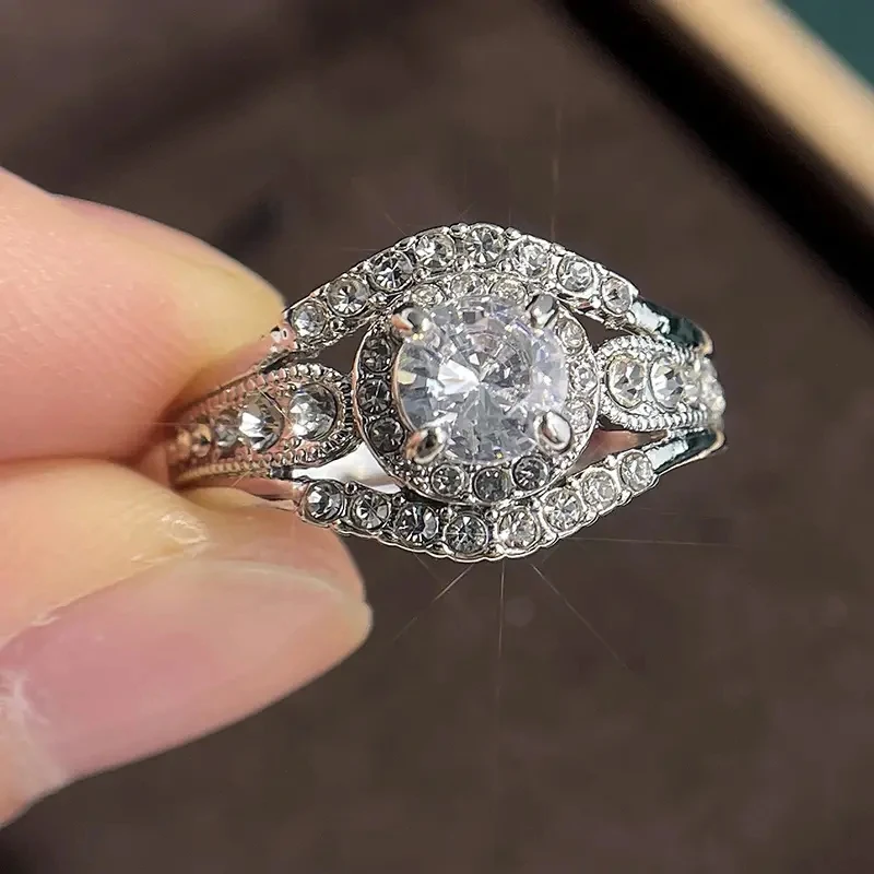 خواتم أحجار كريمة اصطناعية لامعة ، خواتم خطوبة عصرية وفاخرة ، عبر الحدود ، التجارة الإلكترونية ، بيع #4