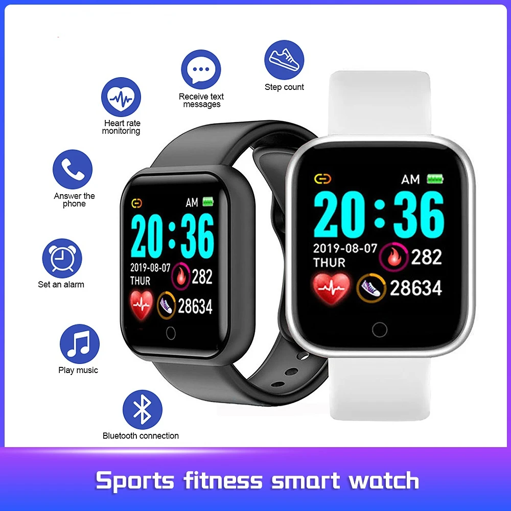 

Y68/D20 Smart Watch Kids Wristband Sports Fitness Blood Pressure Heart Rate Message Reminder Android Pedometer Smart Watch Band