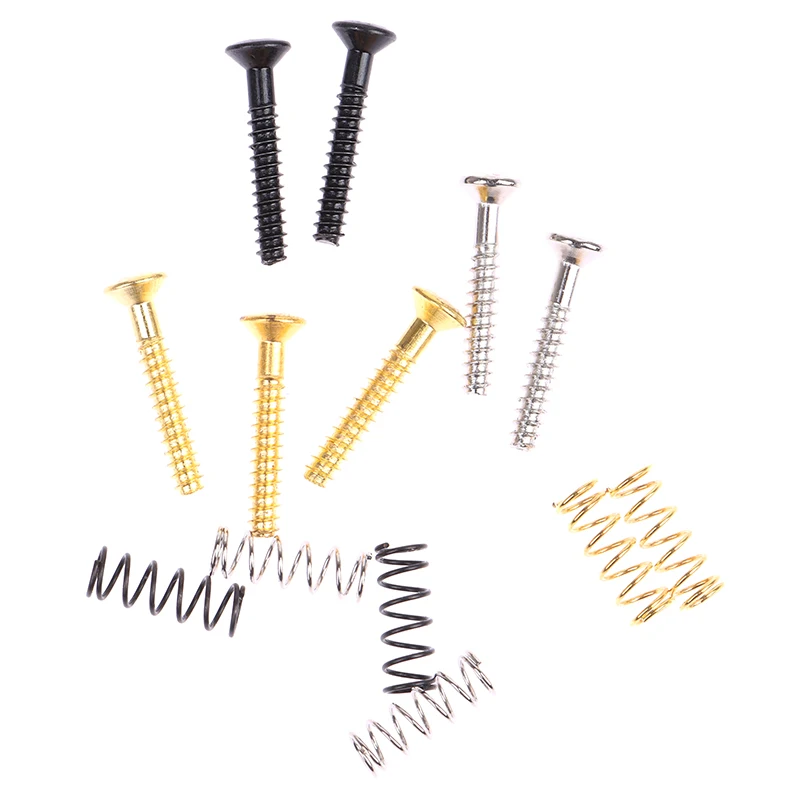 6 Pieces Electric Guitar Single Coil Pickup Screws+Springs Set  20.2 x 3mm Pickup screw