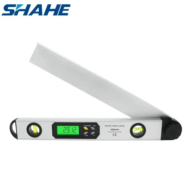 

Shahe 225 Degree Angle Finder 400mm Spirit Level Measuring Gauge Meter Aluminum Alloy Digital Goniometer Electronic Protractor