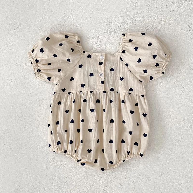 2026 Neues Frühlings-Schwesterkleid 2-6 Jahre Mädchen Partykleid Baumwolle Kinder Herzförmiges Kleid 0-24 Monate Baby Mädchen Kurzarm Bedruckter Strampler – Detail 11