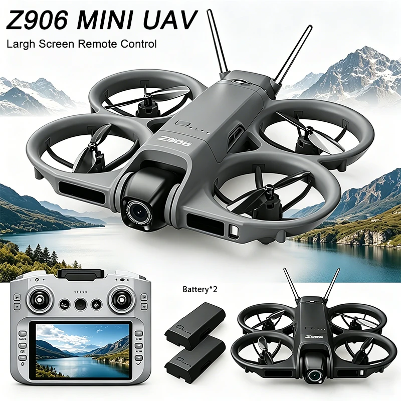 Z906 Drone 8K Camera with Screen Remote Control Mini Drone 4k HD Camera Aerial Aircraft Air Pressure Fixed Height RC Quadcopter
