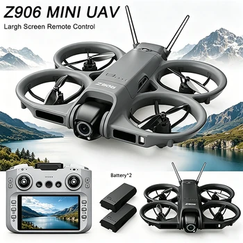 Dron Z906 z kamerą 8K i pilotem z ekranem, mini dron z kamerą 4K HD, samolot do zdjęć powietrznych, utrzymywanie wysokości dzięki ciśnieniu powietrza, quadcopter RC.