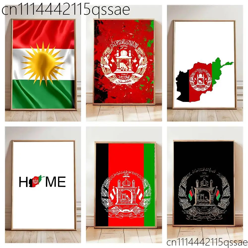 Afghan Afghanistan Flag Poster Self-adhesive Art Waterproof Paper Sticker Coffee House Bar Room Wall Decor