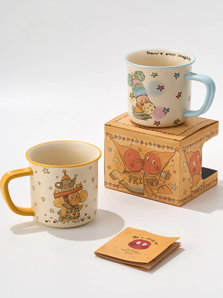 

Star people christmas gift mug mug couple water cup gift box ceramic birthday gift girl