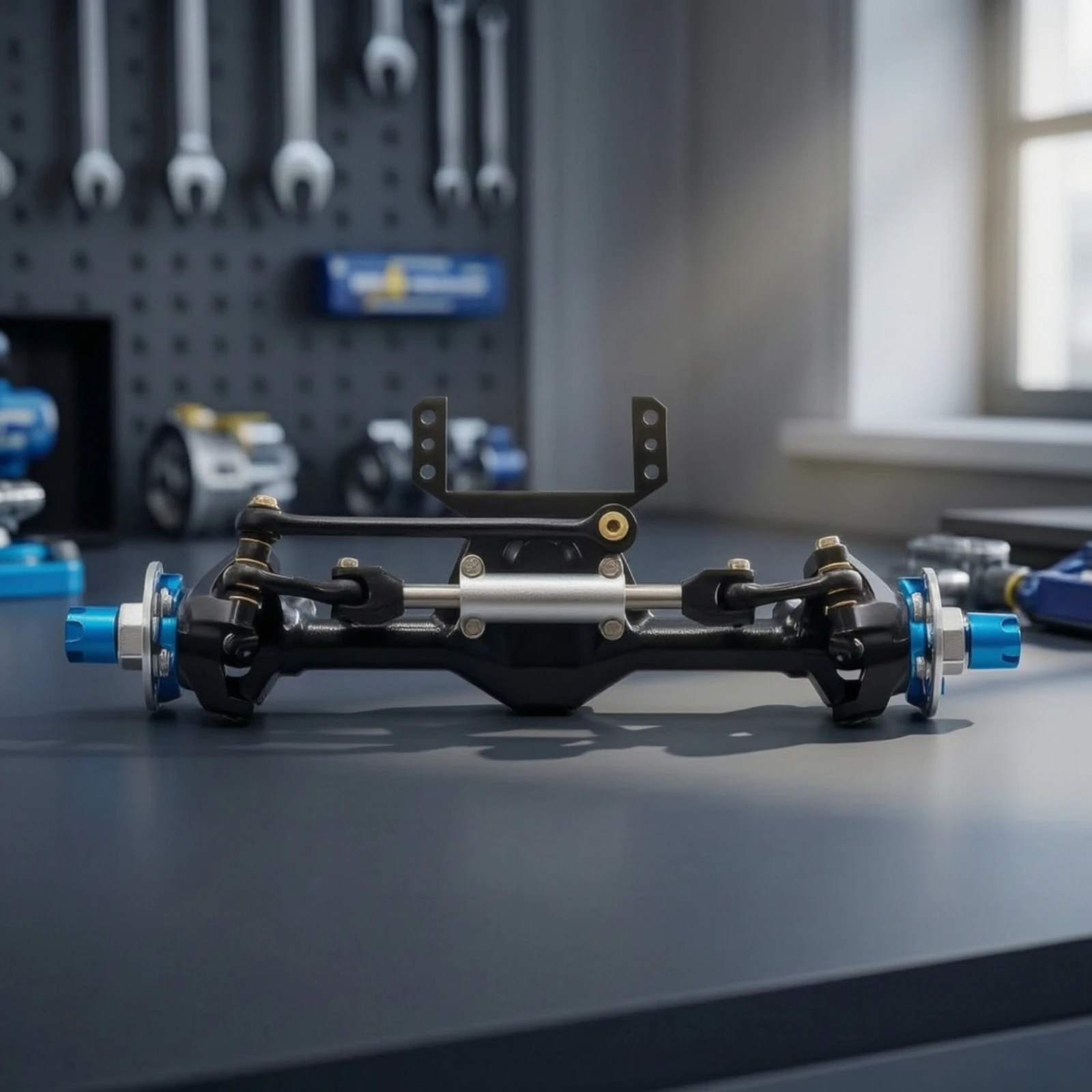 2 Pieces SCX24 Axle Assembly Aluminum Front and Rear Axle Set Crawler Axles Upgrade Hardware Long-Lasting for Hobbyists