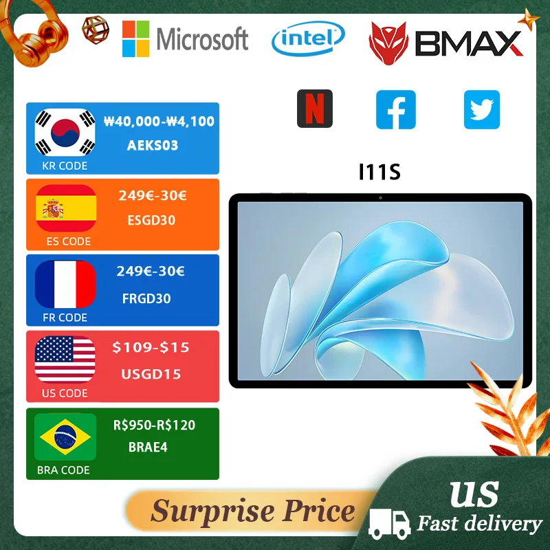 

BMAX Android 15MaxPad I11S Планшет 4 ГБ + 8 ГБ Расширенный 128 ГБ Восьмиядерный процессор Коммерческий игровой планшет 4G Полная сеть