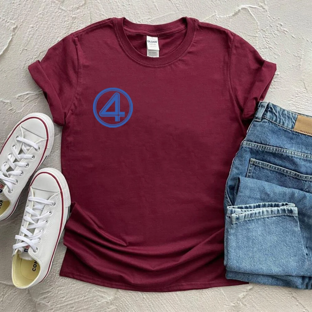 Fantastiche Quattro Camicia Fantastica 4 Logo T-shirt Primi passi Johnny Storm Torcia umana Tees Reed Richards MCU Merch y2k Fandom Regalo