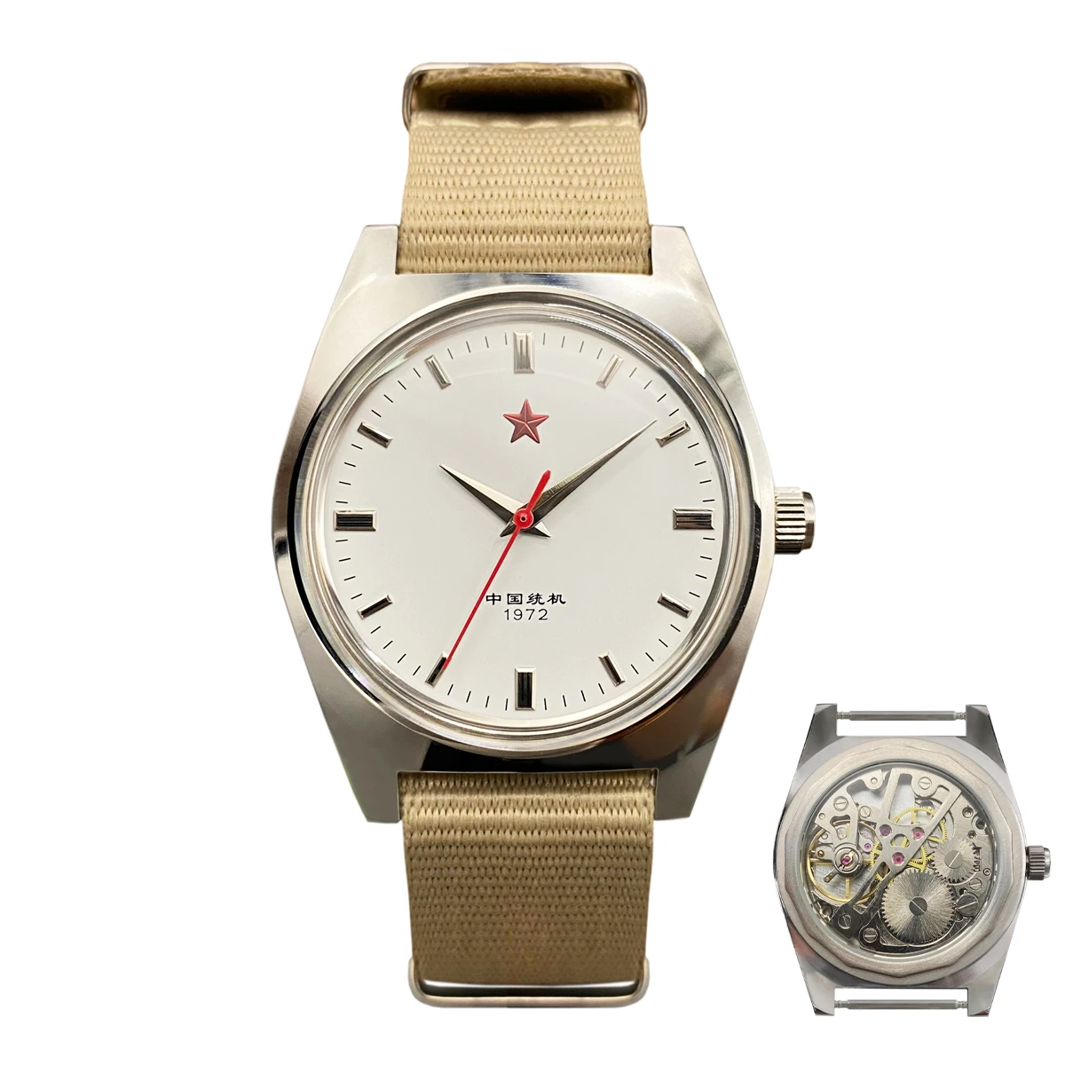 

Мужские механические часы 36 мм Shanghai 8120 с ручным механическим механизмом, 36 мм, винтажные китайские часы, подходят для мужских подарков