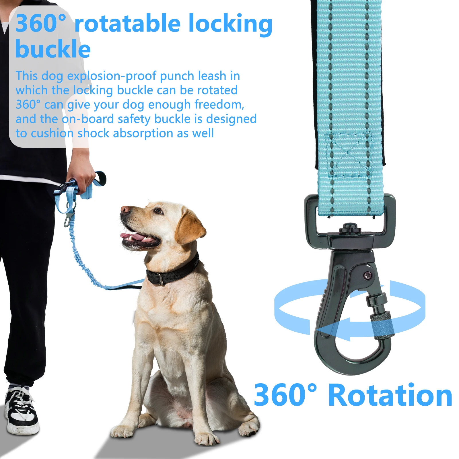 Hand Free Dog Leash for Pet Reflective Adjustable Dog Leash for Walking Safe Waist Belt Chest Strap Traction Rope Dog Accessory