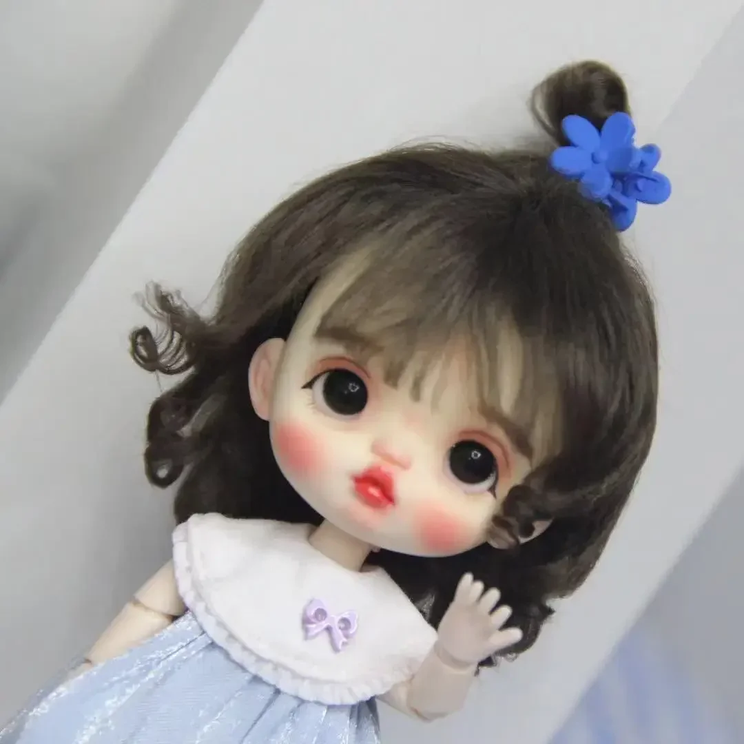 

(Customized) Doll's Wig for 1/6 1/8 Bjd Doll Ob11 Diy Girl Toys Dress Up Hair Play House Doll Accessories, No Doll